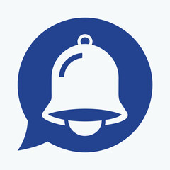 Ring bell icon in flat style. Notification alert concept