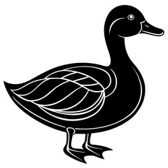 Cute duck vector cartoon illustration