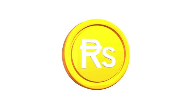 Sri Lankan Rupee coin currency video animation