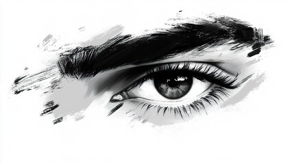 Intriguing Monochrome Eye: A Captivating Close-up