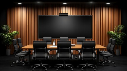 Modern Conference Room with Digital Whiteboard