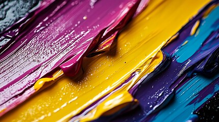 Abstract Swirls Of Vibrant Paint Colors