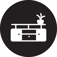 tv stand glyph icon