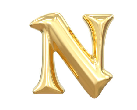 recommend clip art: 3D Gold Letter N