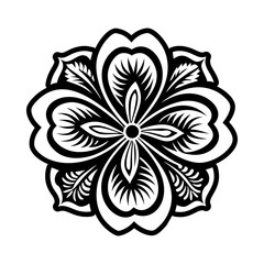 Flower icon in filled style