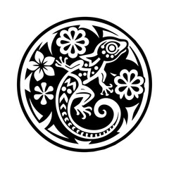 Gecko symbol icon in solid style