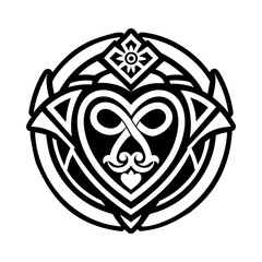 A glyph style icon of polynesian marriage symbol