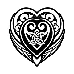 Polynesian motif icon in glyph style