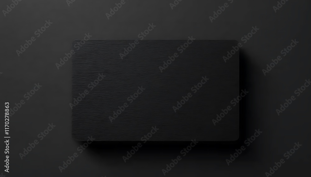 Poster black textured rectangular object on dark background