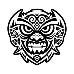 Tiki mask icon in solid style
