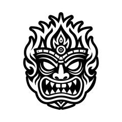 Tiki symbol icon in solid style