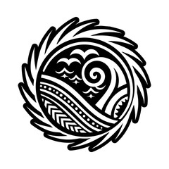 Water wave icon in solid style