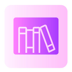 bookshelf gradient icon