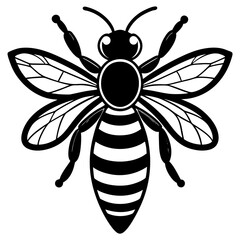 Cute Bee vector cartoon illustration