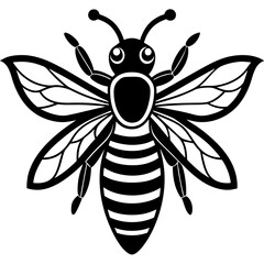 Cute Bee vector cartoon illustration