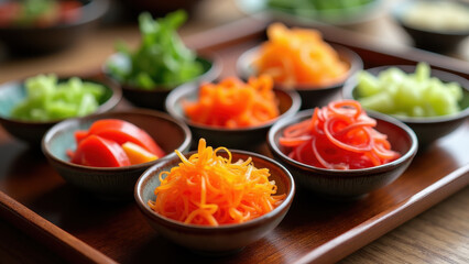 Colorful Vegetable Medley in Bowls - Healthy eating