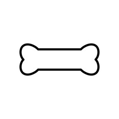 Bone outline icon isolated on white background.