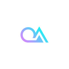 QA Logo Initial Design. Letter QA Icon