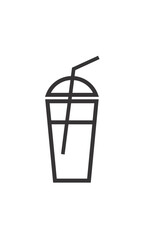 Juice Cup Black Vector Design