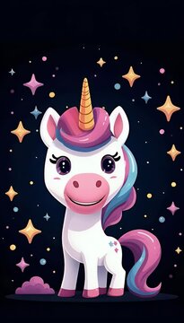 "Cute Unicorn Talking in a Playful and Whimsical Style, Full of Charm"

