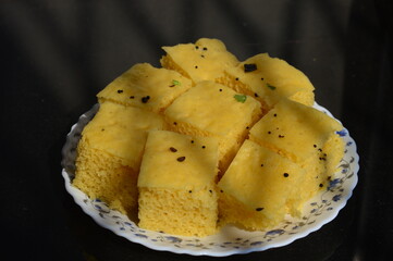 Dokhla is a savory spongy dish native to Gujarat state of India.