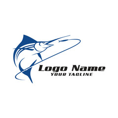 vector logo marlin fishing