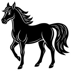 Cute Horse vector cartoon illustration