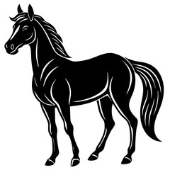 Cute Horse vector cartoon illustration