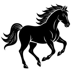 Cute Horse vector cartoon illustration