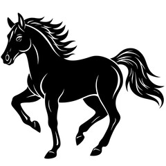 Cute Horse vector cartoon illustration