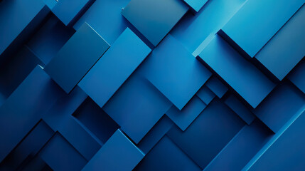 Fototapeta premium Abstract 3d render, blue geometric background, minimalist design