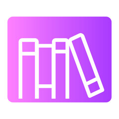 bookshelf gradient icon