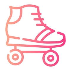 roller skate Line Gradient Icon