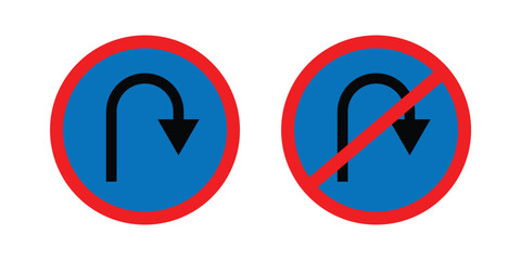 U turn arrow icon. u turn arrow flat vector icon from u turn arrow collection for web, mobile apps vector stock illustration EPS 10.