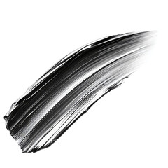 smooth, flowing stroke of white paint on transparency background, ideal for artistic designs