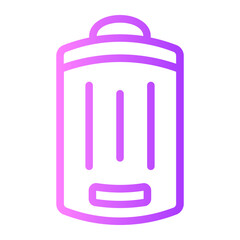 trash gradient icon