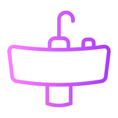 Washbasin  gradient icon