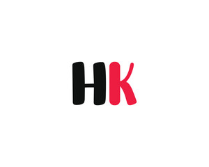 creative letter HK logo design template for company