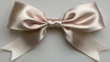 Elegant satin bow in soft pink color.