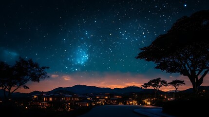 Naklejka premium futuristic cityscape at night