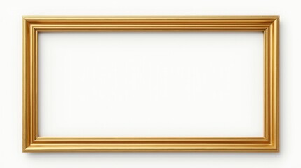 Set Of Golden Frames - Isolated White Background - Premium Pen Tool Cutout