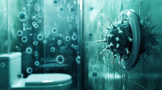 Preventing virus spread in bathrooms hygiene practices home environment visual guide health awareness