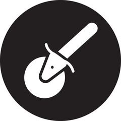 pizza cutter glyph icon