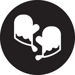 Oven mitt glyph icon
