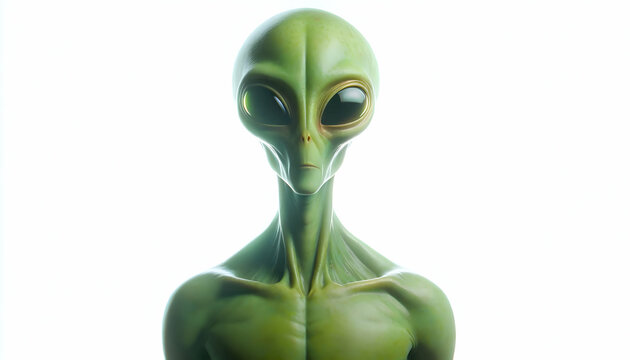 Universe A tall alien with smooth, green skin, no visible mouth, and a single, large, glowing yellow eye, sta2