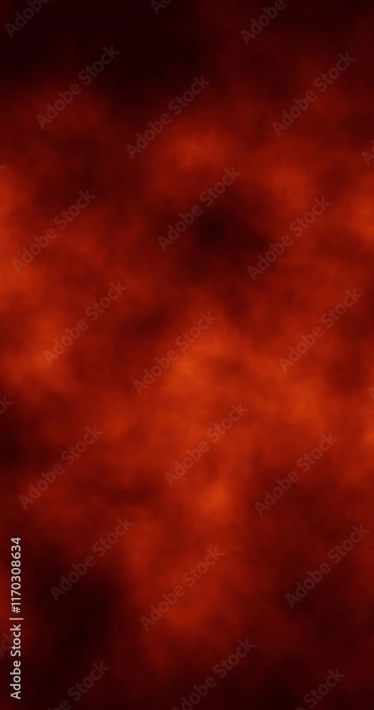 Poster dark fire cloud texture loop slow motion vertical background.