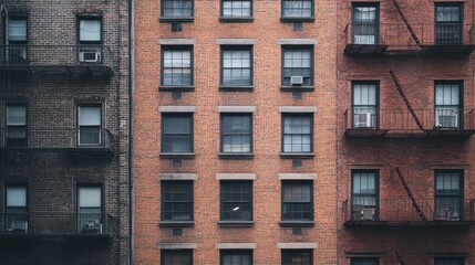 Fototapeta premium Urban Architecture: A Study in Brick and Steel