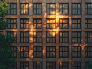urban grids under sunlight