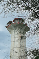 lighthouse on the coast of the sea