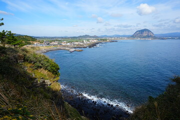 fine seascape from seaside cliff